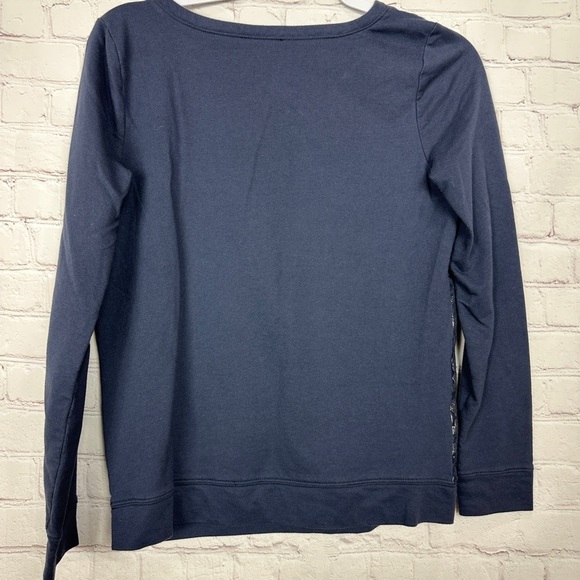 Ann Taylor LOFT Knit Pullover Shirt Top Blouse Sweater Metallic Front Sz XS - Picture 4 of 4